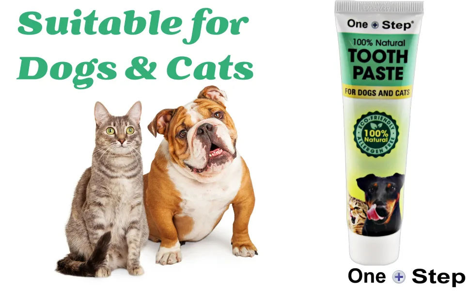 One Step 100% Natural Toothpaste for Dogs and Cats Dental Care Allergen Free 100g Tube Peppermint Flavour - Toothpaste brand 1