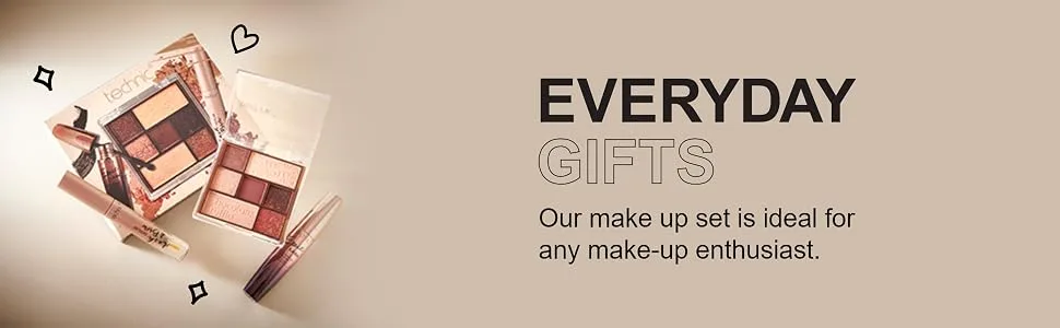 Technic 3Pc Chocolate Truffle Eye Make Up Gift Set - Lash & Brow Serum 7 Shade Eyeshadow Palette & Epic Lash Mascara - Vegan and Cruelty Free - product information 2