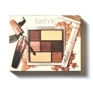 Technic 3Pc Chocolate Truffle Eye Make Up Gift Set - Lash & Brow Serum 7 Shade Eyeshadow Palette & Epic Lash Mascara - Vegan and Cruelty Free - product information 4