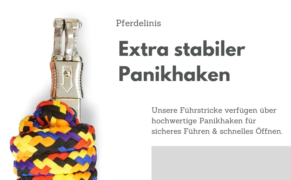 Lead rope with panic hook for horse in various stylish designs. Leash ties pony donkey goat Orange - Lead rope for horses