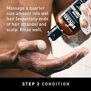 Brickell Men s Daily Relieving Hair Care Routine Dandruff Shampoo and Conditioner Set For Men All Natural and Organic Scented - Step 2, Condition, Massage a quarter-size amount into wet hair, Working through ends of hair, Rinse