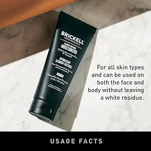 Brickell Mens's Element Defense Moisturizer with SPF45 for Men Natural & Organic Zinc SPF45 Sunscreen Hydrates and Protects Skin Against UVA/UVB Rays 236 ml Unscented - Usage Fact, For all skin types, Can be used on face and body, No white residue