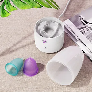 Menstrual Cup Kit YTYOMUR Menstrual Cup Set with Two Reusble Period Cups Compact Design - Easy to Hide to Avoid Embarrassment Travel Friendly - menstrual cups steamer