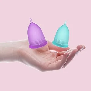 Menstrual Cup Kit YTYOMUR Menstrual Cup Set with Two Reusble Period Cups Compact Design - Easy to Hide to Avoid Embarrassment Travel Friendly - Perfect cup combination - Small + Large