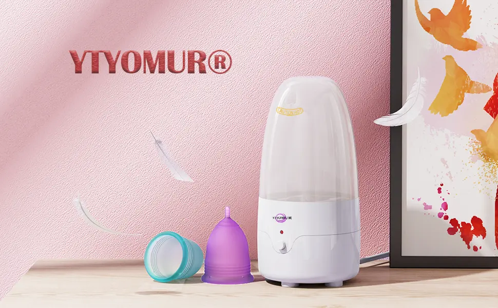 Menstrual Cup Kit YTYOMUR Menstrual Cup Set with Two Reusble Period Cups Compact Design - Easy to Hide to Avoid Embarrassment Travel Friendly - YTYOMUR menstrual cup sterilizer kit