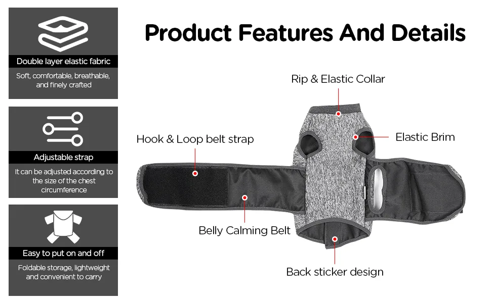 Cat Anxiety Jacket Pet Cat Anxiety Relief Coat for Pet Cats Anxiety Calming - product information 2