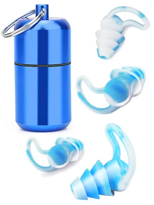 Ear Plugs for Sleeping Noise Cancelling Reusable Soft Silicone Earplugs for Sleeping Snoring Work & Studying Traveling Swimming Blue - Ear Plugs for Sleeping