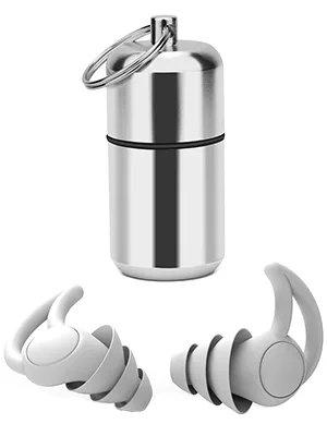 Ear Plugs for Sleeping Noise Cancelling Reusable Soft Silicone Earplugs for Sleeping Snoring Work & Studying Traveling Swimming(2 Pairs) Grey - Ear Plugs for Sleeping