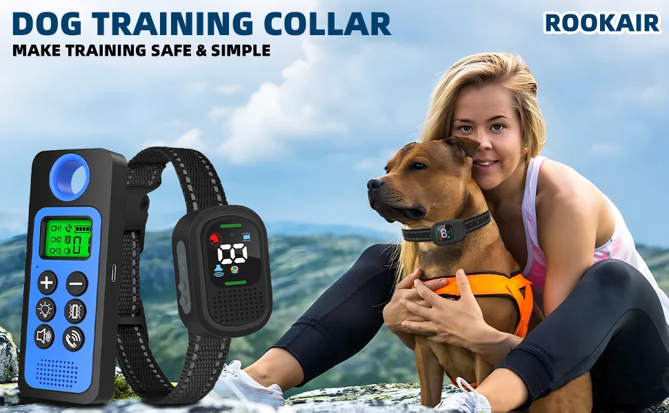 Dog Training Anti Bark Collar with Remote Vibration Beep Voice Call & Static Mode USB Rechargeable IP67 Waterproof Up 3300FT Range Harmless Auto Stop Barking Dog Device for Small Medium Large Dogs - product information 1