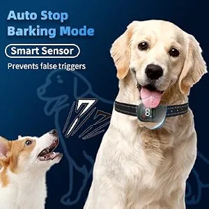 Dog Training Anti Bark Collar with Remote Vibration Beep Voice Call & Static Mode USB Rechargeable IP67 Waterproof Up 3300FT Range Harmless Auto Stop Barking Dog Device for Small Medium Large Dogs - product information 7