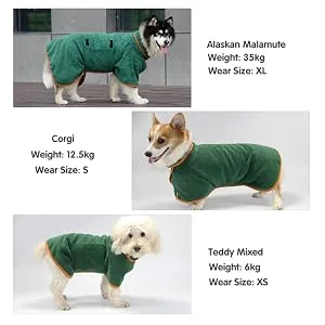 Dlmlemu Super Absorbent Pet Bathrobe Fast Drying Pet Bath Towel Dog Bathrobe Towel with Adjustable Strap Hood Dog Drying Robes for Large Medium Small Pet Cat Soft Quick-Drying and Warm M - Large Medium Small Pet Cat
