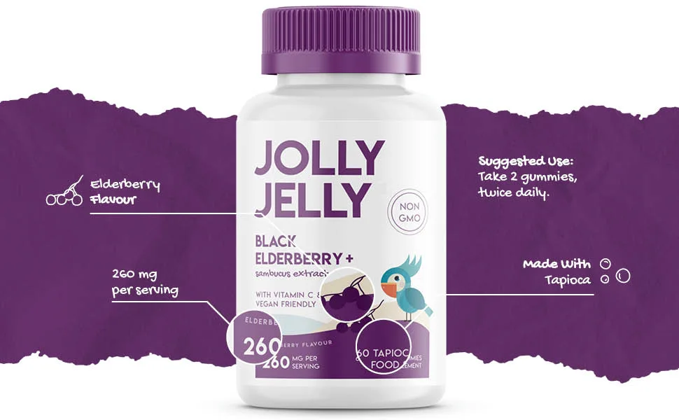 Black Elderberry Extract Gummies 4500mg - Immune Support Wild European Sambucus Extract 30:1- Tapioca Based - Non-GMO - 60 Vegan Gummies. - B088TX3XJ9-Black Elderberry Gummies