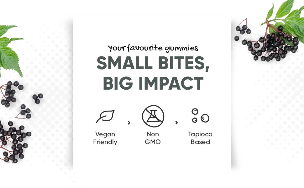 Black Elderberry Extract Gummies 4500mg - Immune Support Wild European Sambucus Extract 30:1- Tapioca Based - Non-GMO - 60 Vegan Gummies. - B088TX3XJ9-Black Elderberry Gummies