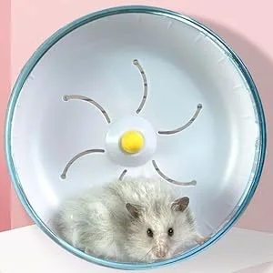 Itian Silent Hamster Running Spinner Wheel Pet Running Toy For Small Animals Hamster Exercise Toy (Blue) - Silent Spinners for Mice