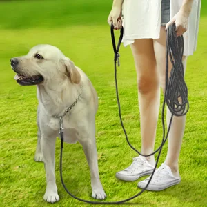 Dog Training Lead Long Leads Rope Nylon Floatable Long Reflective Recall Dog Training Rope with Comfortable Handle for Hiking Camping Walking (65FT/20M) - Long Leash for Dog Training