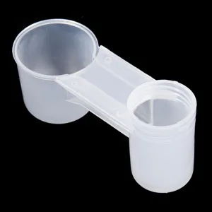 10PCS Bird Water Drinker Cup Plastic Soda Pop Water Bottle Bird Drinker Feeder Cup Chicken Pigeons Feeder Trough Feeding Accessories - product information 6