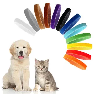 kuou 12pcs Puppy ID Collars Adjustable Puppy ID Bands Whelping Collars Multi Coloured Identification Puppy Collar for Pet Dog Kitten Whelping Newborn Kitten - product information 4