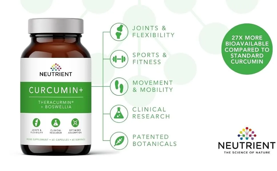 Neutrient Highly Absorbable Curcumin Capsules With Theracumin And Boswellia - CURCUMIN SUPPLEMENT