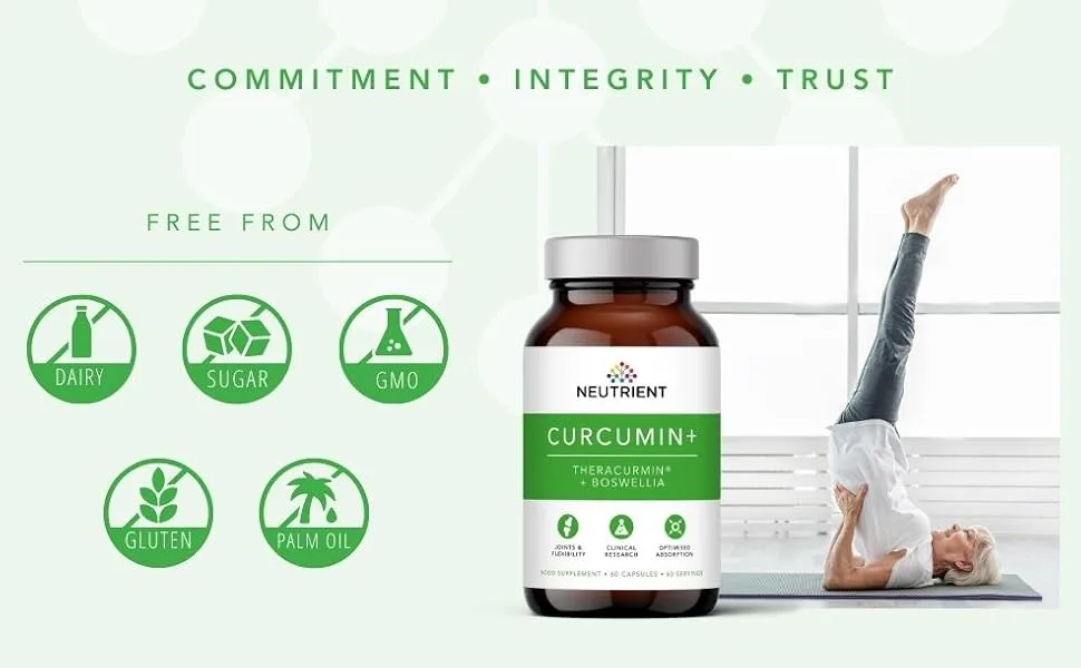 Neutrient Highly Absorbable Curcumin Capsules With Theracumin And Boswellia - CURCUMIN SUPPLEMENT