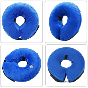 Emwel Pet Inflatable Collar for Dogs and Cats Comfy Dog Protective Cone for Recovery Inflatable Basic Dog Collars Medium M Blue - How to use