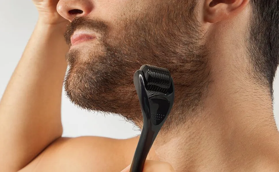 Beard Growth Roller/Derma Roller for Men/Microneedle Roller /540 0.5MM Titanium Needles (0.5mm) - micro needle roller