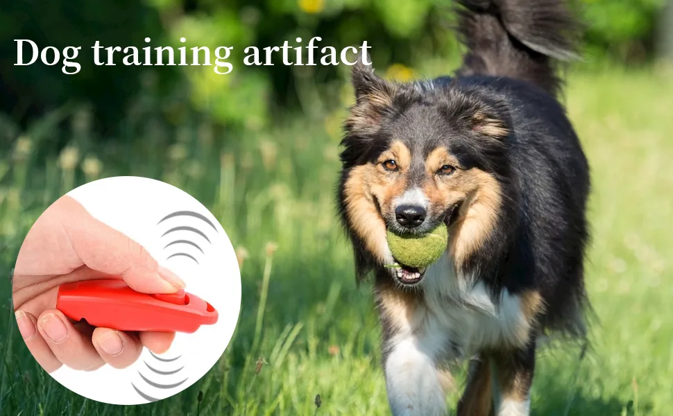 Symphonyw Dog Training Clickers 4PCS Dog Whistle Clicker 2 in 1 Whistle and Clicker Pet Training Tools with Wrist Strap - Dog Training Clickers