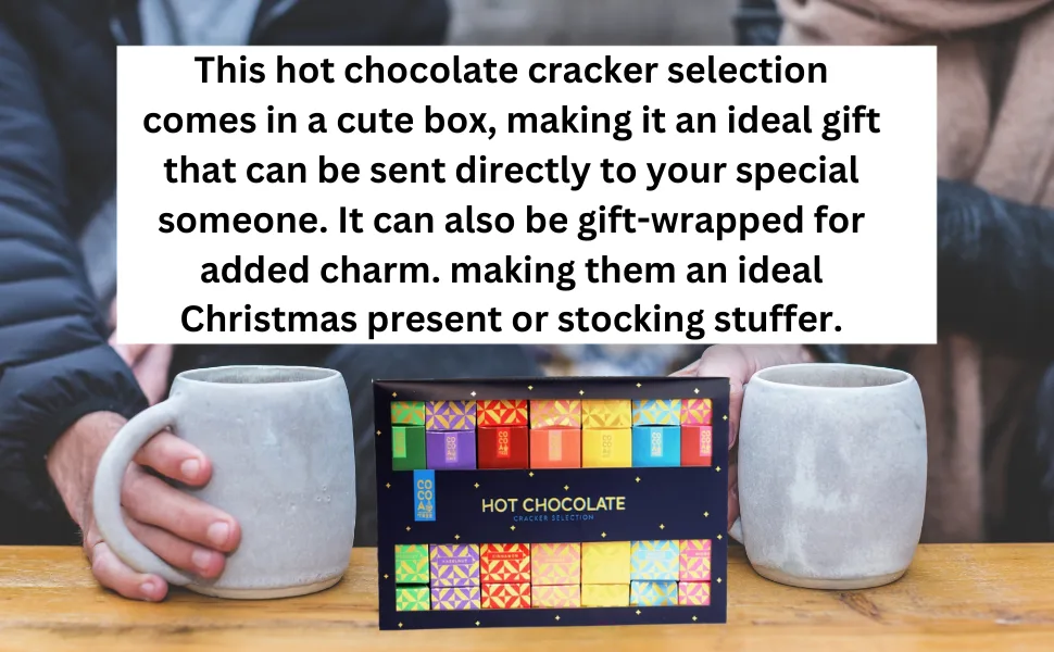 Hot Chocolate Cracker Selection Set Warm Treat for Any Occasion Gourmet Flavored Hot Chocolate Gift - Hot Chocolate Cracker Selection 7 Christmas Present Stocking filler Festive Gift Surprise occasion