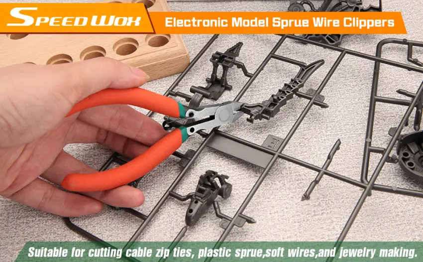SPEEDWOX Wire Flush Cutters Electronic Model Sprue Wire Clippers Spring Loaded Ultra Sharp and Precision Side Cutting Pliers for Jewelry Making Crafting Floral Electrical Clean Cut Needs - product information 2