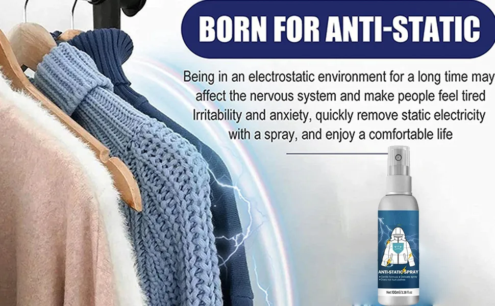 LDREAMAM Anti Static Spray for Clothes Anti Static Spray Static Eliminator Spray Static Remover for Clothes Static Guard Spray for Clothes Reduce Static Cling For Clothes And Furniture 100ml - product information 6