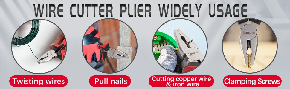 Sharp-tec Combination Pliers 180mm Multifunction Pliers with Wire Cutting/Crimping/Wire Twisting/Pulling and Nails Removing 7-inch Professional Combination Wire Pliers Combination Plier 180MM - Combination Pliers