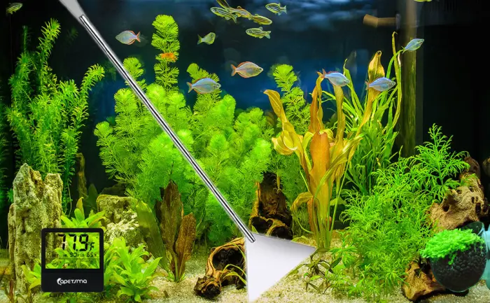capetsma Aquascaping Tools Long Stainless Steel Aquarium Plant Tools Aquarium Tweezers Scissors Spatula Tool Set Bonsai Kit Algae Scraper Aquarium Cleaning Set for Aquarium Starter Kit Silver - aquascape tools aquascaping tools