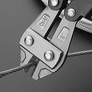 Bolt Cutter Meccion Heay Duty 8" CR-V Mini Bolt and Wire Cutter Cable Chain Spring Snips Clippers with Comfortable Soft Rubber Grip 8-inch - product information 4
