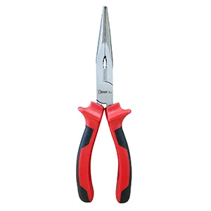 Sharp-tec Long Nose Pliers 200mm with Soft Grip Handles Heavy Duty Nose Side Cutting Pliers Long Nose Plier 200MM - Long Nose Pliers