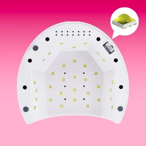 SUNUV Nail dryer UV LED lamp for nails 10s/30s/60s/90s timer infrared sensor LCD display removable base perfect for nail art home manicure and nail studio. - Nail dryer UV LED.