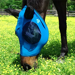 Harrison Howard Elasticity Horse Fly Mask Superb Comfort with UV Protection Standard Horse Fly Mask for Horse-Amethyst Cob (Medium) Amethyst - image-4