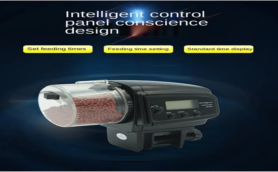 BW Aquarium Automatic Fish Feeder Auto Fish Food Feeder with LCD Display for Aquarium (Anti-Jam Design) 2009D - product information 2