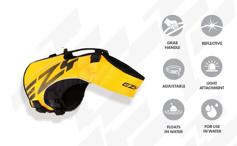 EZYDOG X2 Boost Life Jacket | Boating Dog Friendly Paddle Board Superior Buoyancy Rescue Handle Lifejacket (Small Yellow) Yellow Small - module-2-X2-boost