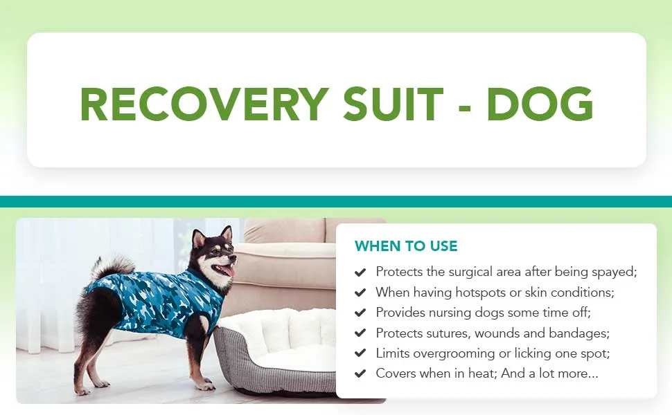 Suitical Recovery Suit Dog Extra Large Black Black XL - Recovery Dog Header