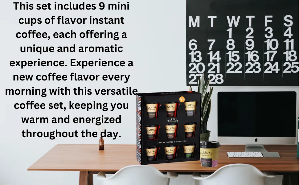 Barista Luxury Coffee Collection Assorted Flavoured Instant Coffee Mix Xmas Gift Christmas Powdered Coffee - Coffee Collection Flavored Instant Mix Festive Perfect Travel Xmas Gifts Holiday Present christmas