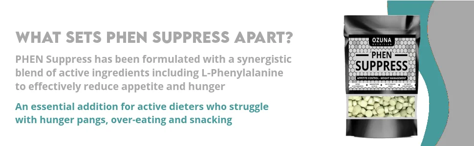 PHEN Suppress Appetite Suppressant - Max Strength Appetite Reducing Pills - Proven Formula - Weight Management Pills | 100 Tablets - phen info 2