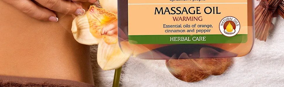 Green Pharmacy Body Massage Essential Warming Oil Orange Cinnamon and Pepper Natural Oils 200 ml - green pharmacy