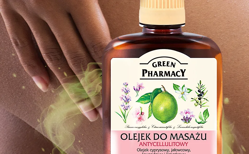 Green Pharmacy Body Massage Essential Oil Anti-cellulite Cypress Juniper Lavender Lime Natural Oils 200 ml Cypress Juniper Lavender and Lime - green pharmacy