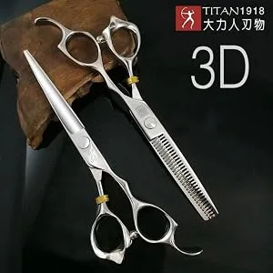 Titan Scissors | Offset Hair Cutting Japanese Style Scissors | Proffesional Barbering Scissors | Sharp Edge | Hand Made Steel 6.5" inch - product information 2