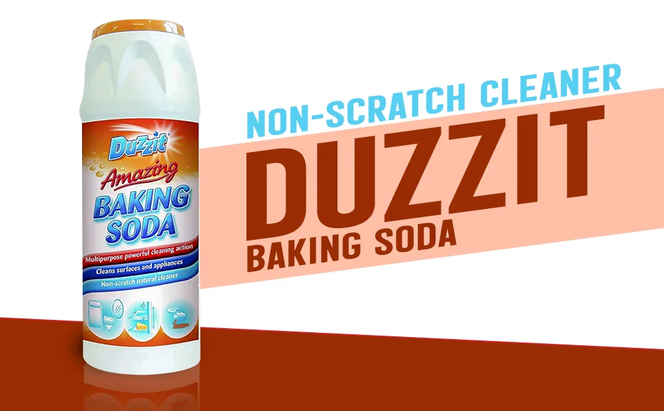 ZYBUX - Duzzit Baking Soda 500g Non Scratch Multipurpose Powerful Cleaning Action. Eliminates Stains Such As Coffee Orange Grease and Wine. (2 x 500g) - Baking Soda