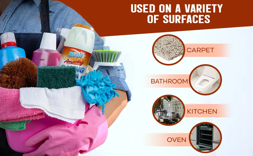 ZYBUX - Duzzit Baking Soda 500g Non Scratch Multipurpose Powerful Cleaning Action. Eliminates Stains Such As Coffee Orange Grease and Wine. (2 x 500g) - Baking Soda