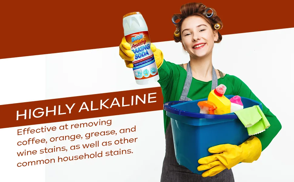 ZYBUX - Duzzit Baking Soda 500g Non Scratch Multipurpose Powerful Cleaning Action. Eliminates Stains Such As Coffee Orange Grease and Wine. (2 x 500g) - Baking Soda