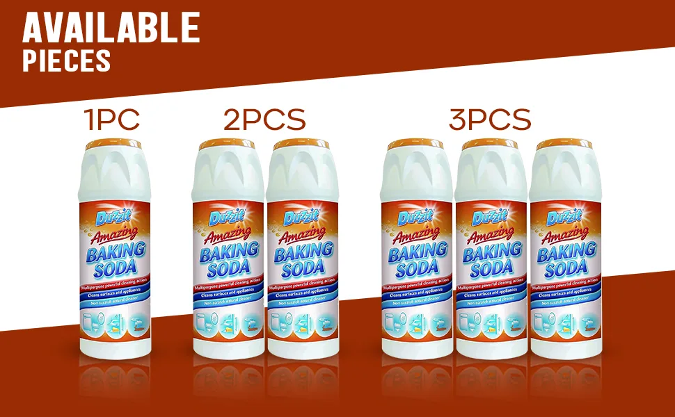 ZYBUX - Duzzit Baking Soda 500g Non Scratch Multipurpose Powerful Cleaning Action. Eliminates Stains Such As Coffee Orange Grease and Wine. (2 x 500g) - Baking Soda