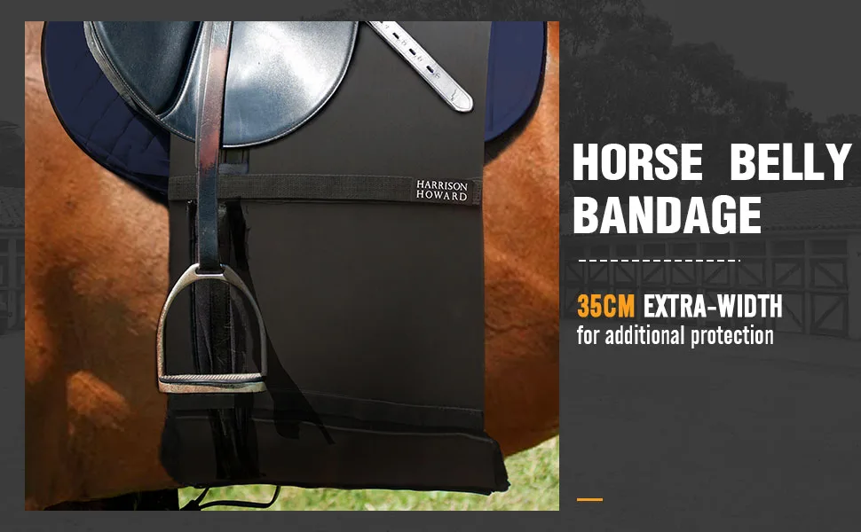Harrison Howard Horse Belly Guard Body Bandage Wrap Spur Mark Protector Belly Cover Skin Guard Large Full Size - product information 2