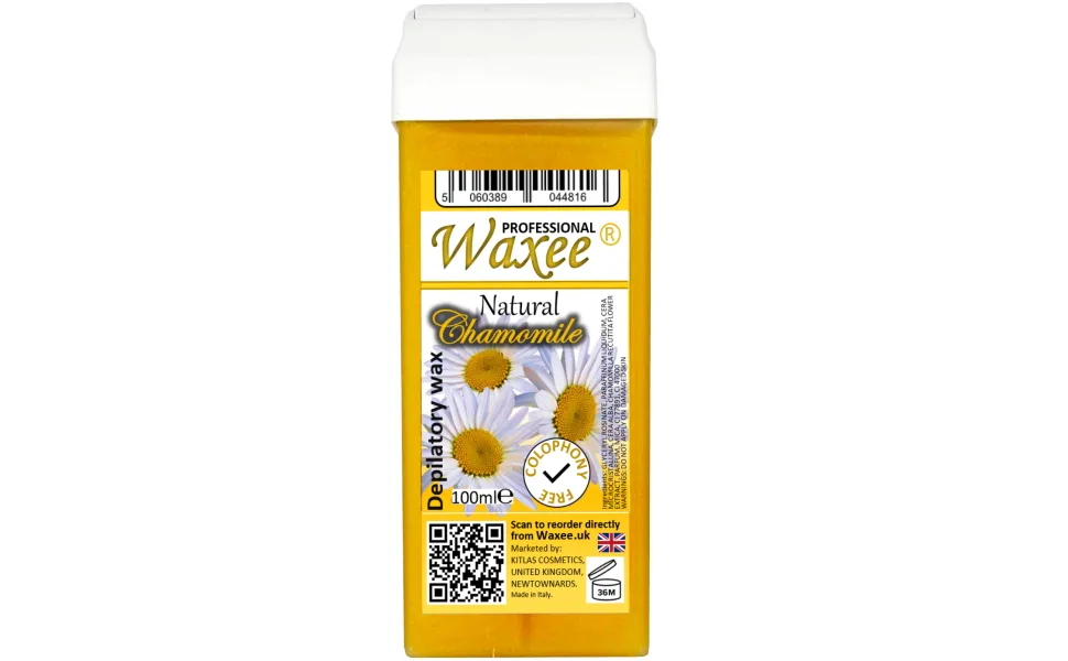 Roll-on wax cartridge roller wax refill 100ml x 6pcs from UK Brand- Waxee! (Chamomile) - Waxee, Natural Chamomile 100ml roll-on wax cartridge.