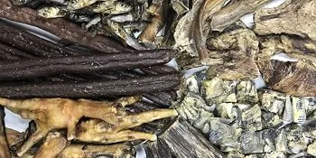 Pure Moon Bone (Beef CartIlage) 200g 100% Natural Dog Chews Treats - natural 2